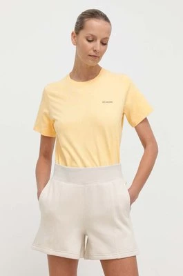 Columbia t-shirt bawełniany Boundless Beauty damski kolor żółty 2036573