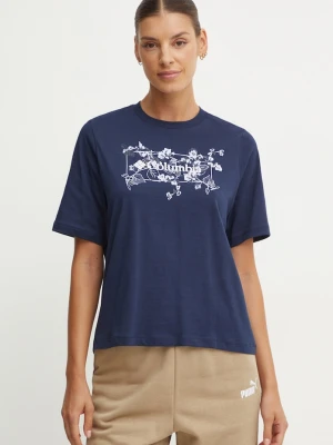 Columbia t-shirt bawełniany granatowy