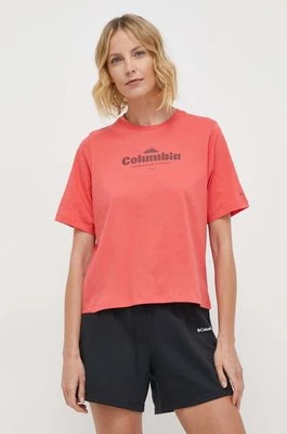 Columbia t-shirt bawełniany North Cascades kolor czerwony 1992085