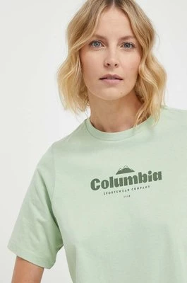 Columbia t-shirt bawełniany North Cascades kolor zielony 1992085