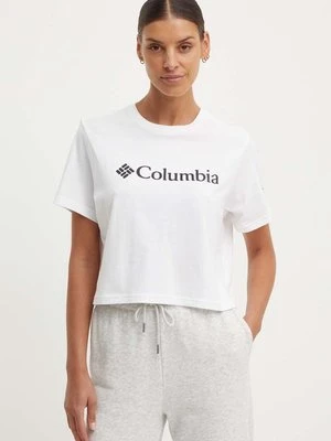 Columbia t-shirt bawełniany North Cascades kolor biały 1930051