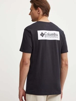 Columbia t-shirt bawełniany North Cascades kolor czarny z nadrukiem 1834041