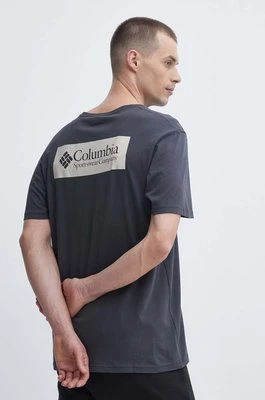 Columbia t-shirt bawełniany North Cascades kolor szary z nadrukiem 1834041