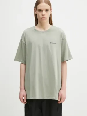 Columbia t-shirt bawełniany North Cascades kolor zielony z nadrukiem 1834041