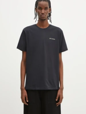 Columbia t-shirt bawełniany North Cascades męski kolor czarny z nadrukiem 1834041.