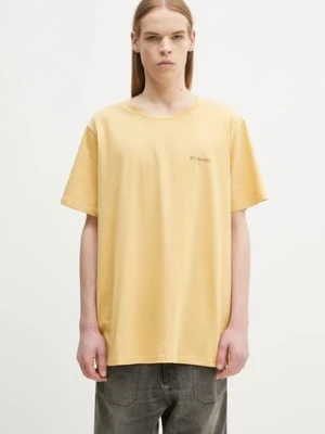 Columbia t-shirt bawełniany Rapid Ridge Back Graphic męski kolor beżowy z nadrukiem 1934824