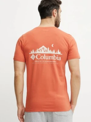 Columbia t-shirt bawełniany Rapid Ridge kolor pomarańczowy z nadrukiem 1934824