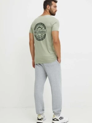 Columbia t-shirt bawełniany Rapid Ridge kolor zielony z nadrukiem 1934824