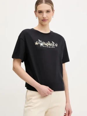 Columbia t-shirt bawełniany Rolling Bend damski kolor czarny 2119991