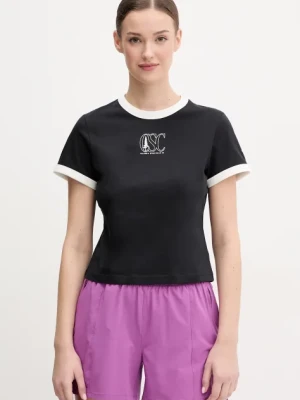 Columbia t-shirt bawełniany Rolling Bend damski kolor czarny 2120001