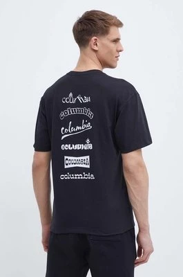 Columbia t-shirt Burnt Lake męski kolor czarny z nadrukiem 2071711