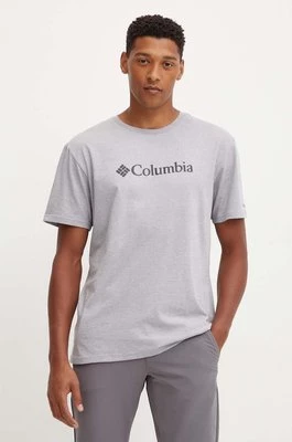 Columbia t-shirt CSC Basic Logo męski kolor szary z nadrukiem 1680053