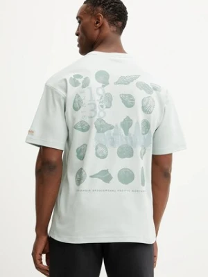 Columbia t-shirt CSC Heritage męski kolor turkusowy z nadrukiem 2090871
