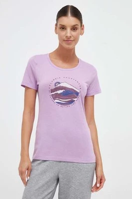 Columbia t-shirt Daisy Days damski kolor fioletowy 1934592