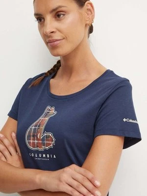 Columbia t-shirt damski kolor granatowy