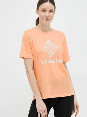 Columbia t-shirt damski kolor pomarańczowy