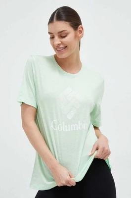 Columbia t-shirt damski kolor zielony