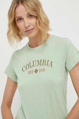 Columbia t-shirt Trek damski kolor zielony 1992134