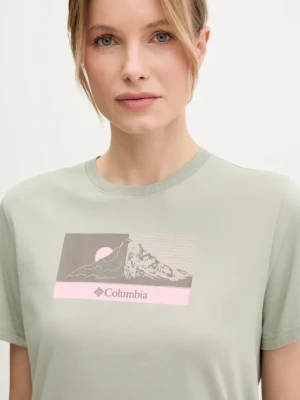 Columbia t-shirt Delta Drift damski kolor zielony 2120121