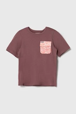 Columbia t-shirt dziecięcy Washed Out Utility kolor fioletowy wzorzysty