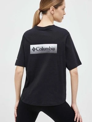 Columbia t-shirt North Cascades damski kolor czarny 1992085