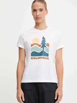 Columbia t-shirt Ruby Springs damski kolor biały 2120061