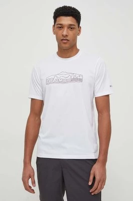 Columbia t-shirt sportowy Legend Trail Legend Trail kolor biały z nadrukiem 2036533