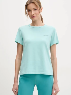 Columbia t-shirt sportowy Sun Trek turkusowy