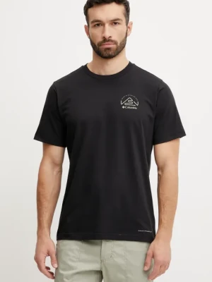 Columbia t-shirt sportowy Tunnel Valley kolor czarny gładki 2119563