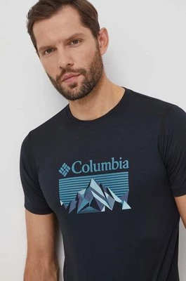 Columbia t-shirt sportowy zero rules Zero Rules kolor czarny z nadrukiem 1533291