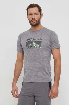 Columbia t-shirt sportowy zero rules Zero Rules kolor szary z nadrukiem 1533291