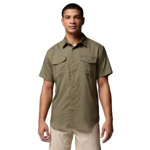 Columbia Utilizer II Solid Short Sleeve Shirt 1577762397, Męskie, Zielone, koszule, poliester, rozmiar: L