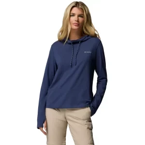 Columbia W EU Sun Trek LS Hoodie 2145261466, Damskie, Granatowe, bluzy, poliester, rozmiar: L