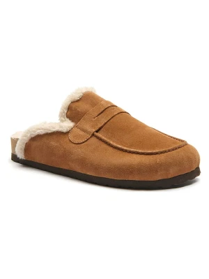Comfortfusse Skórzane chodaki "Snug" w kolorze jasnobrązowym rozmiar: 41