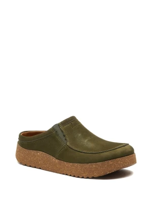 Comfortfusse Skórzane chodaki w kolorze khaki rozmiar: 38