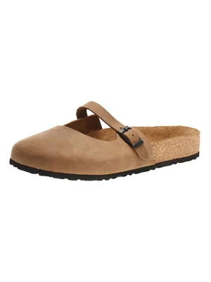 Comfortfusse Skórzane chodaki w kolorze piaskowym rozmiar: 41