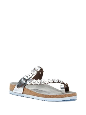 Comfortfusse Skórzane japonki w kolorze srebrnym rozmiar: 38