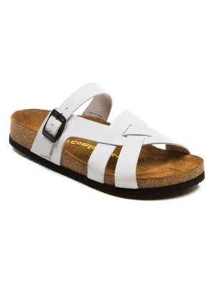 Comfortfusse Skórzane klapki w kolorze białym rozmiar: 40