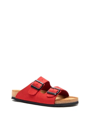 Comfortfusse Skórzane klapki w kolorze czerwonym rozmiar: 44