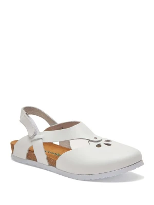 Comfortfusse Skórzane półsandały w kolorze białym rozmiar: 38