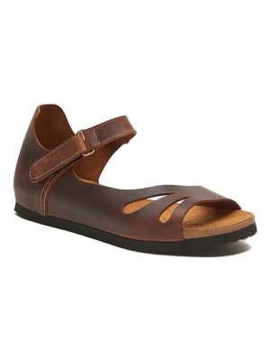 Comfortfusse Skórzane sandały w kolorze brązowym rozmiar: 37