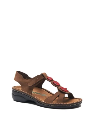 Comfortfusse Skórzane sandały w kolorze brązowym rozmiar: 40