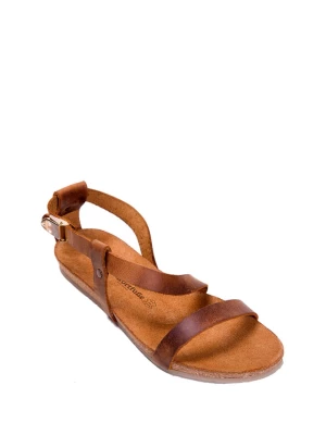 Comfortfusse Skórzane sandały w kolorze jasnobrązowym rozmiar: 38