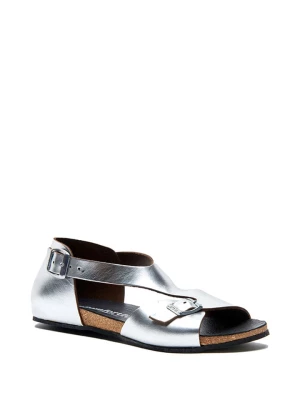 Comfortfusse Skórzane sandały w kolorze srebrnym rozmiar: 40