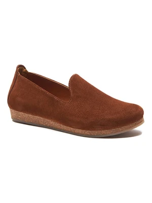 Comfortfusse Skórzane slippersy w kolorze brązowym rozmiar: 37