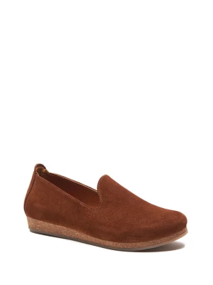 Comfortfusse Skórzane slippersy w kolorze brązowym rozmiar: 40