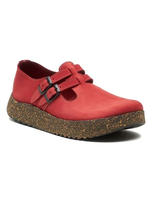 Comfortfusse Skórzane slippersy w kolorze czerwonym rozmiar: 40