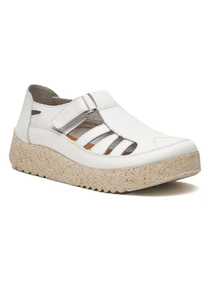 Comfortfusse Skórzane slippersy w kolorze kremowym rozmiar: 36