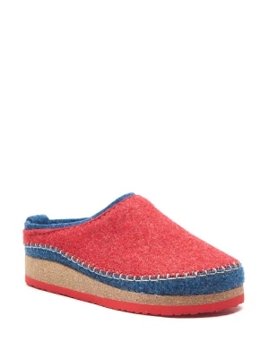 Comfortfusse Wełniane kapcie w kolorze czerwono-niebieskim rozmiar: 40
