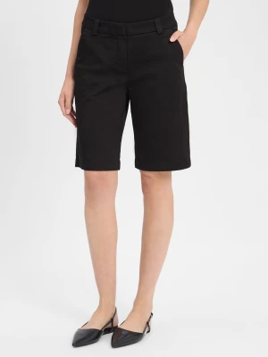 comma Bermudy Kobiety czarny jednolity,
